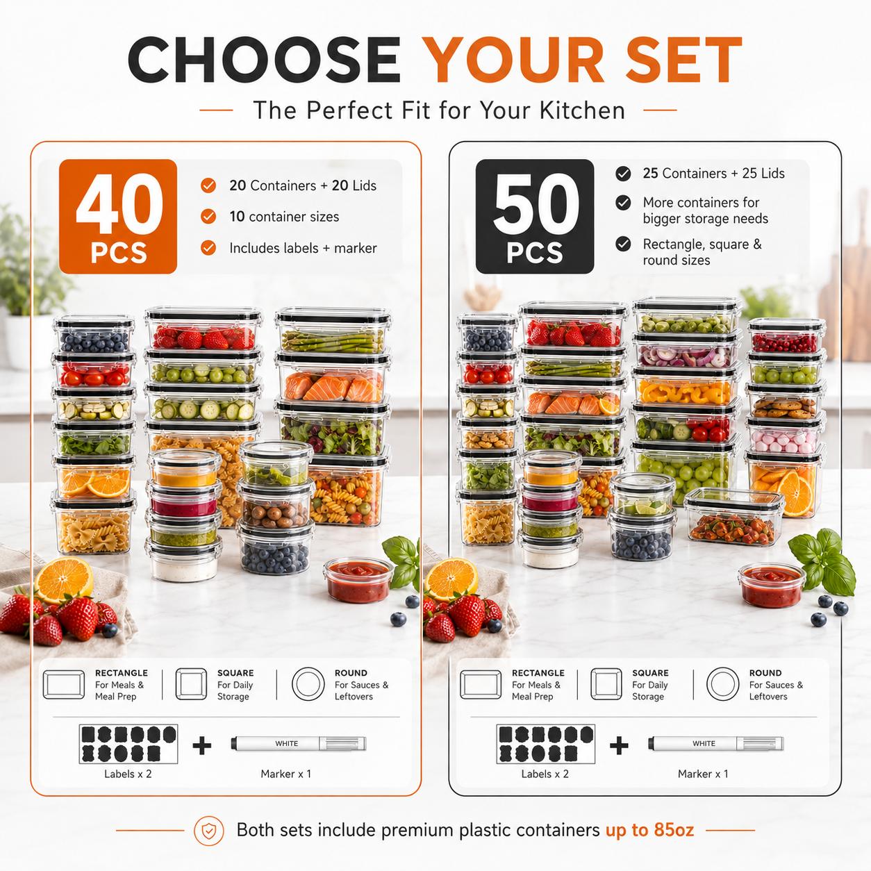 50 pièces/25 paquets de conten - Meal Prep Kitchen avis et prix