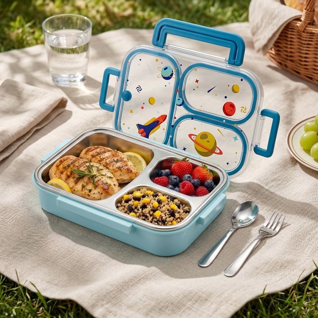 Boîte à bento divisée en acier - Meal Prep Bowl avis et prix